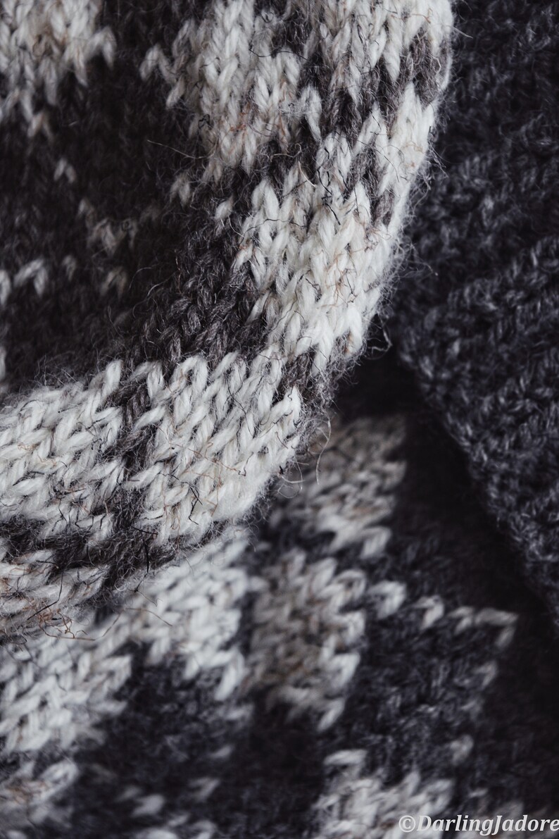 KNITTING PATTERN Argyle Beanie Knitting Pattern, Beanie Knit Pattern His & Hers Beanie Knit Pattern, Fair Isle Hat Knit Beanie Pattern image 4