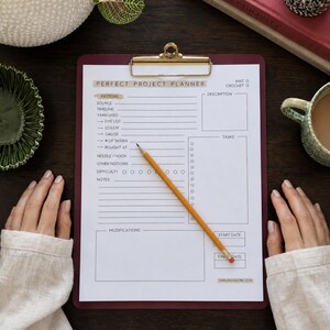 Knitting & Crochet Pattern Planner PDF, Printable Pattern Notes Template, Knit and Crochet Project Journal,  Instant Digital Download