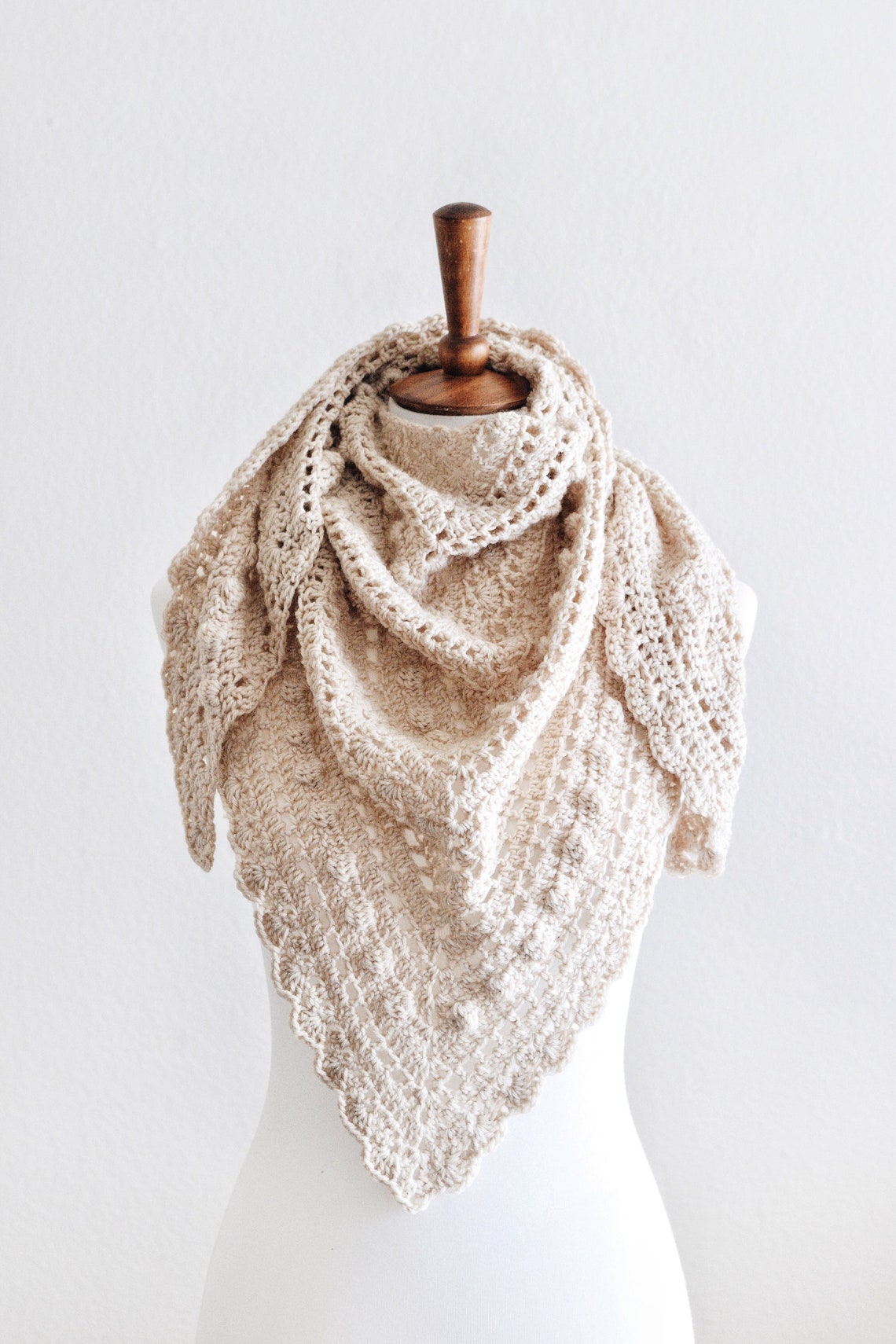 CROCHET PATTERN Lace Shawl Crochet Pattern Triangle Scarf | Etsy