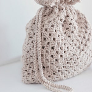 CROCHET PATTERN ⨯ Drawstring Purse Crochet Pattern, Reticule Crochet ...