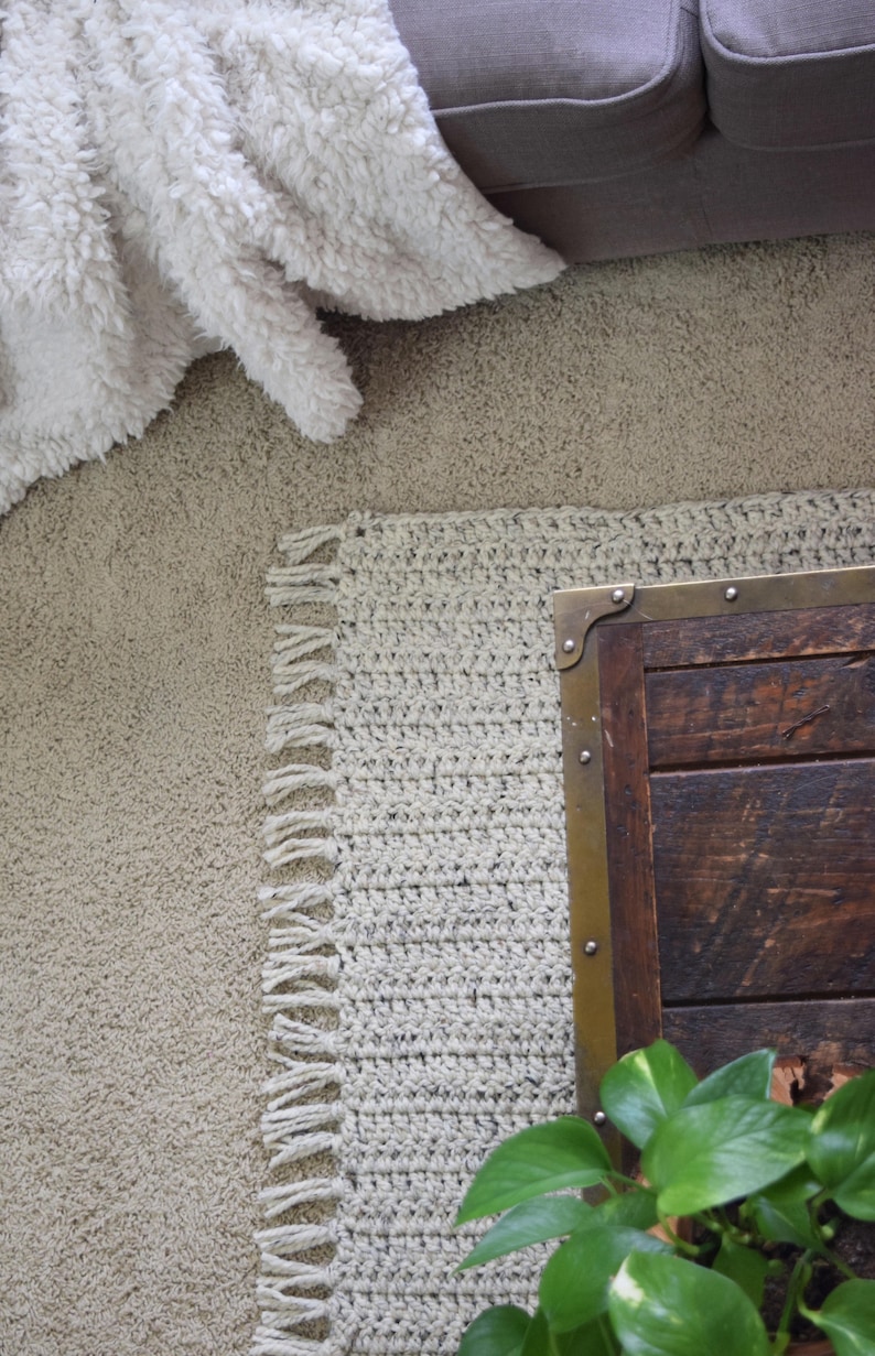 CROCHET PATTERN Rug Crochet Pattern, Easy Crochet Pattern Beginner Crochet Pattern Boho Rug Easy Crochet Pattern, Tassels Rug Crochet image 2