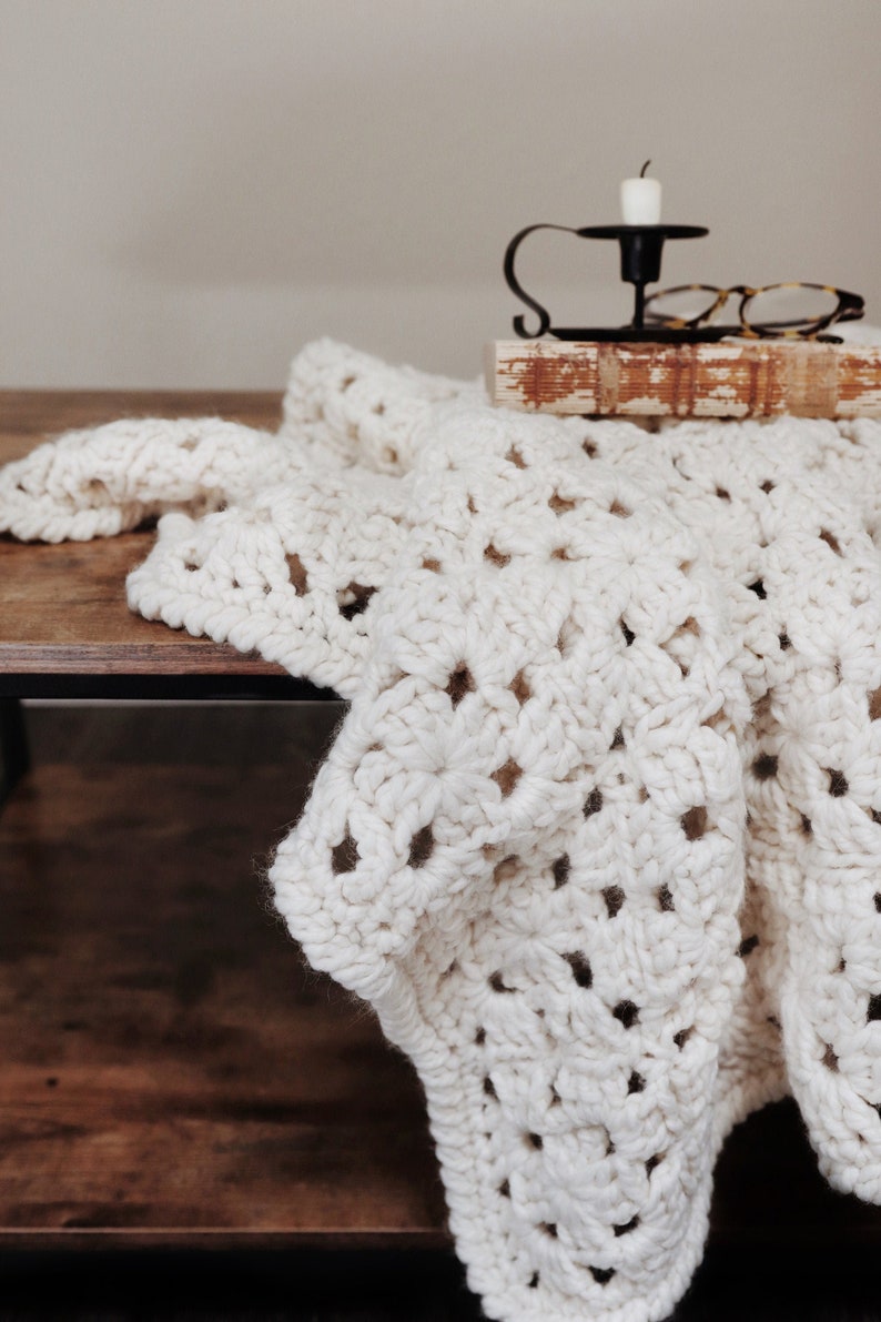 CROCHET PATTERN Chunky Blanket Crochet Pattern Easy Crochet Etsy