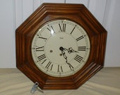 Vintage Trend Westminster Chime Gallery Wall Clock, Professionally Restored w Hermle German 8 day Movement, Fully Serviced, w Original Key