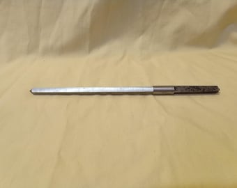 Hand Reamer cutting broach, Large sized, for rebushing barrels and winding arbors on clocks, bushing tool, 0.285" to 0.333" hole cut range