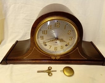 Restored Antique Seth Thomas Plymouth Mantel Tambour Wood Clock, 8