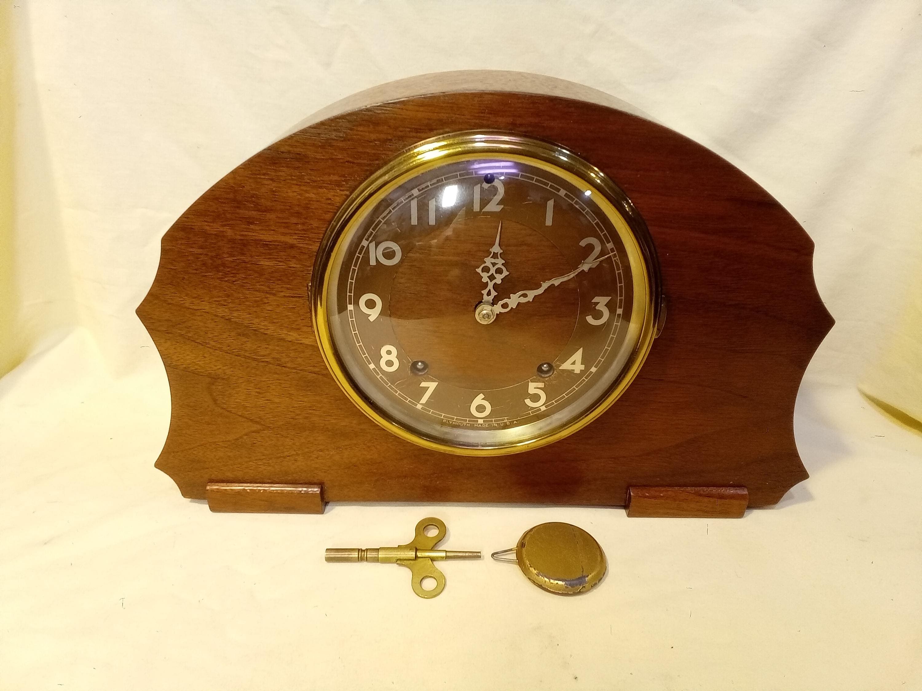 Restored Antique Seth Thomas Plymouth Mantel Radio Shaped Wood