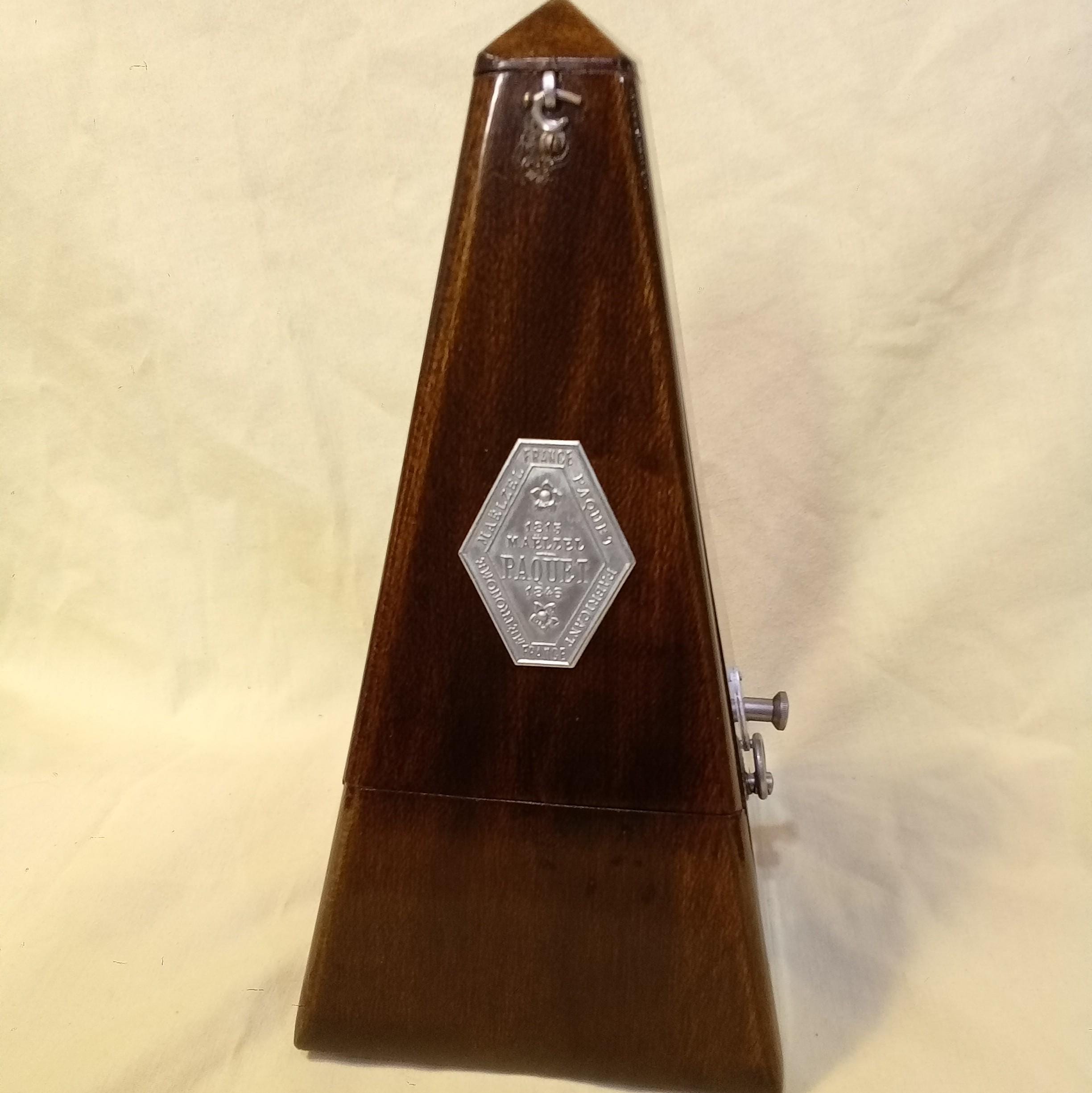 Fully Restored, Antique French Paquet Wood Bell Metronome De