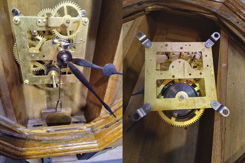 Antique Ingraham Maxim Solid Oak Octagon Wall Regulator Pub Clock ...