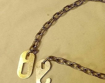 Vintage Howard Miller, Hermle or Urgos Grandfather STEEL Clock Chain 63", 47 links per foot - ONE (1) Chain - Reclaimed, as-is parts only