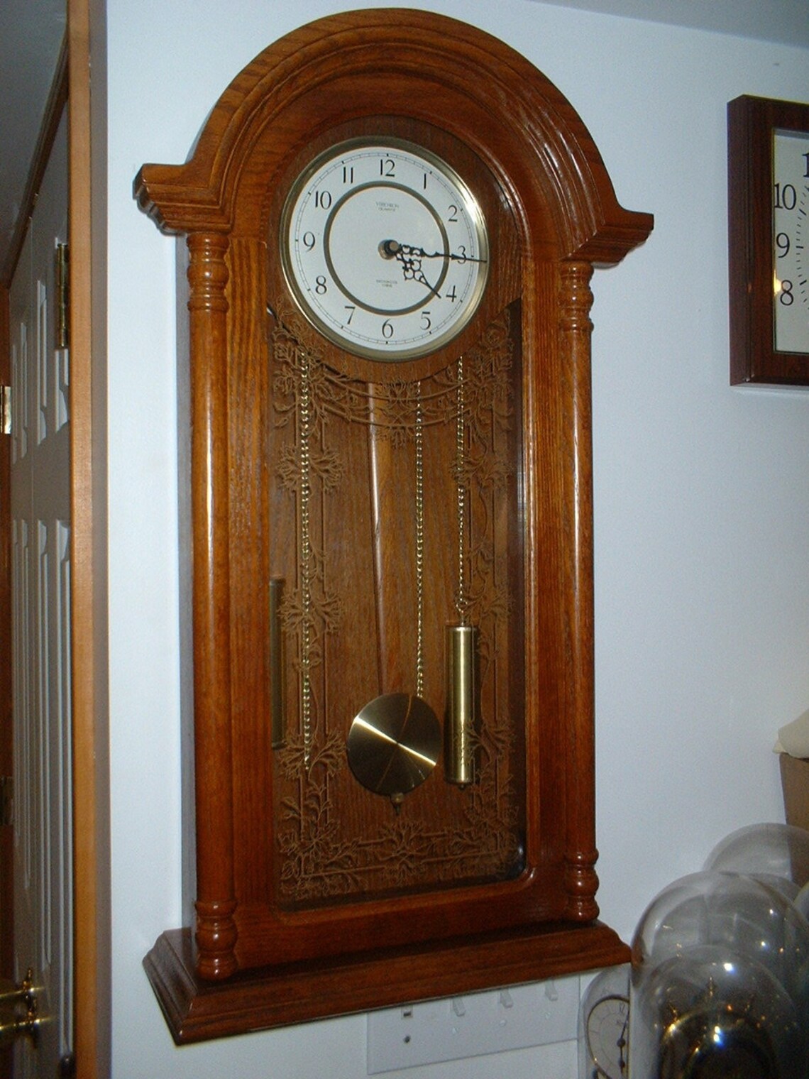 Verichron Quartz Westminster Pendulum Wall Clock Vintage Wood Etsy