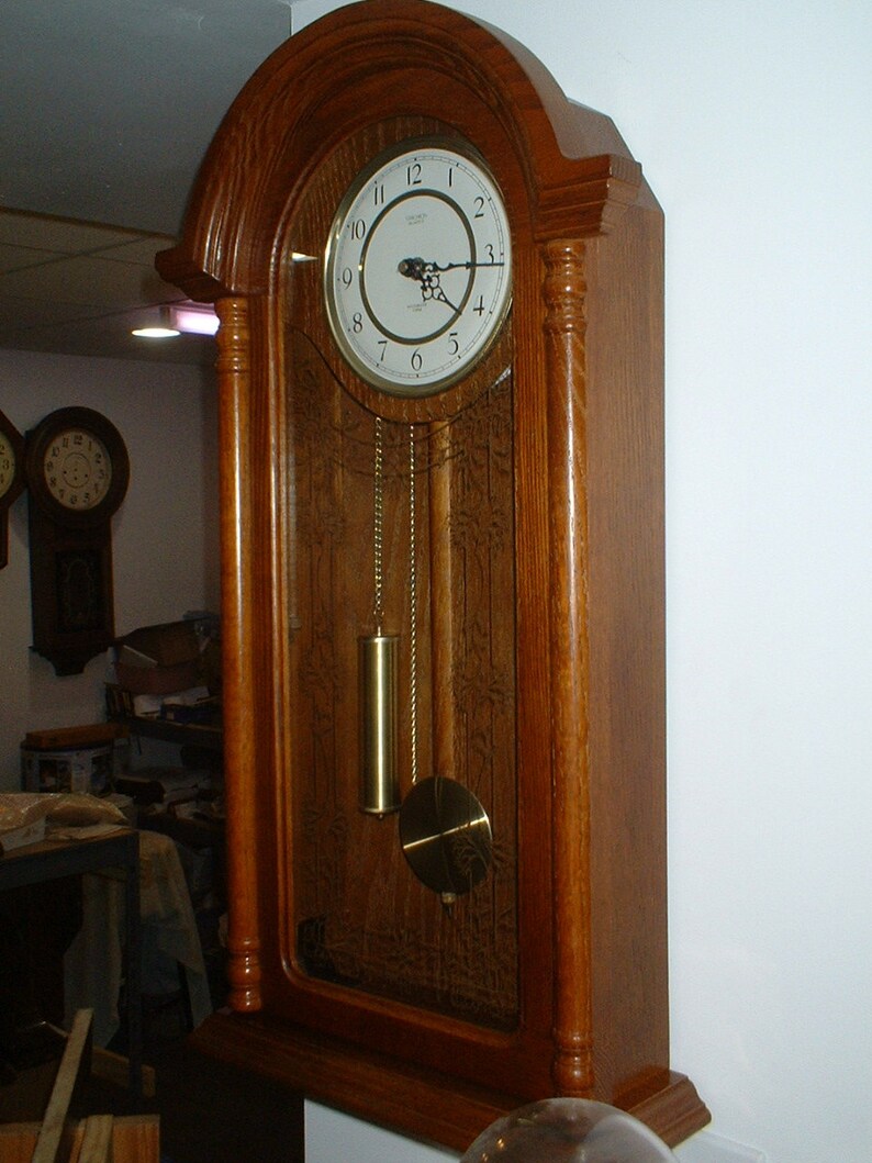 Verichron Quartz Westminster Pendulum Wall Clock Vintage Wood Etsy