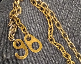 Vintage Howard Miller, Hermle or Urgos Grandfather STEEL Clock Chain 57", 47 links per foot - ONE (1) Chain - Reclaimed, as-is parts only