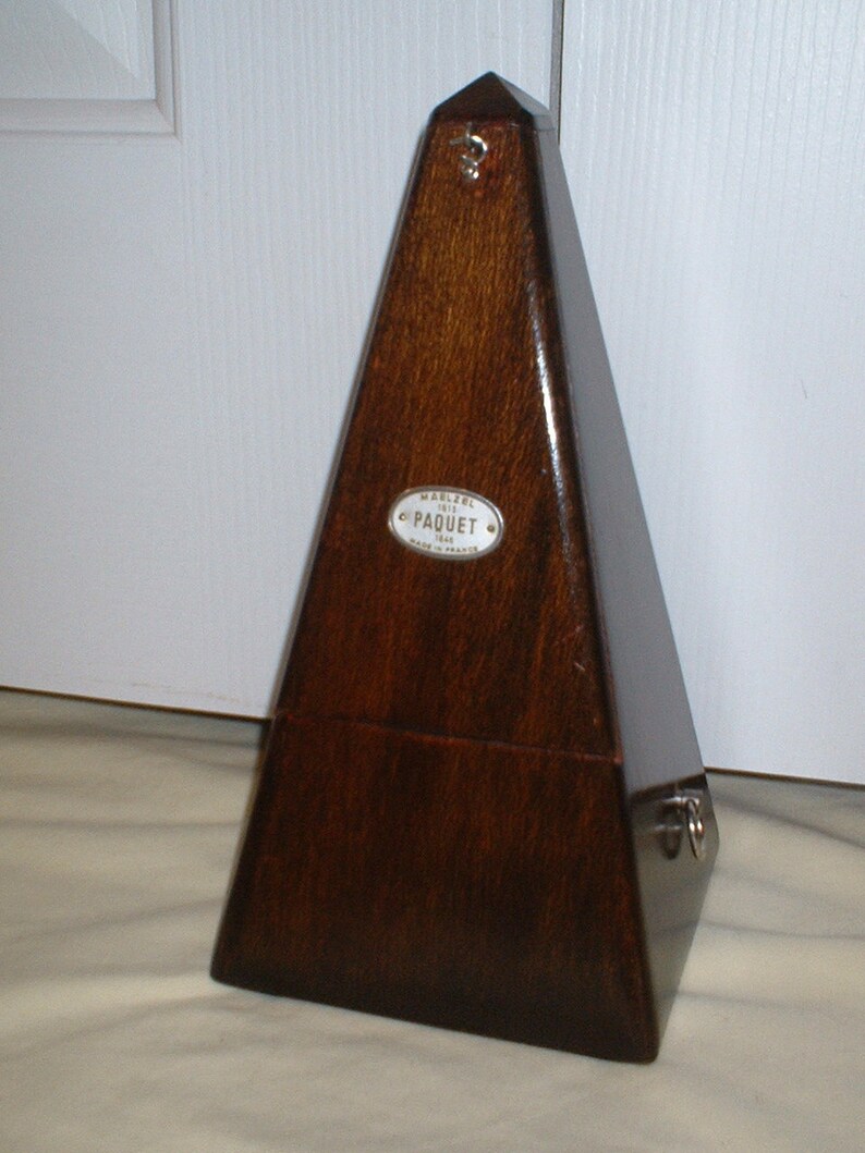 French Paquet Wood Metronome de Maelzel in Medium Dark Walnut Etsy