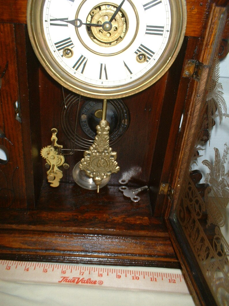 Antique E. Ingraham Kitchen Clock with Alarm 8 Day Time Etsy