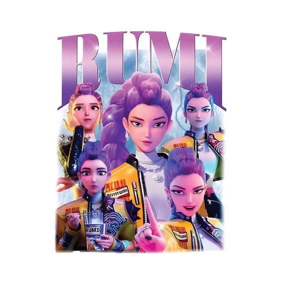 Rumi Huntrix PNG | Neon K-Pop Anime Girl Art (Digital Download)