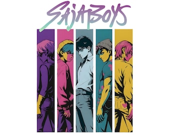 Saja Boys PNG | Kpop Demon Hunters Anime Idol Group Clipart (Digital Download)