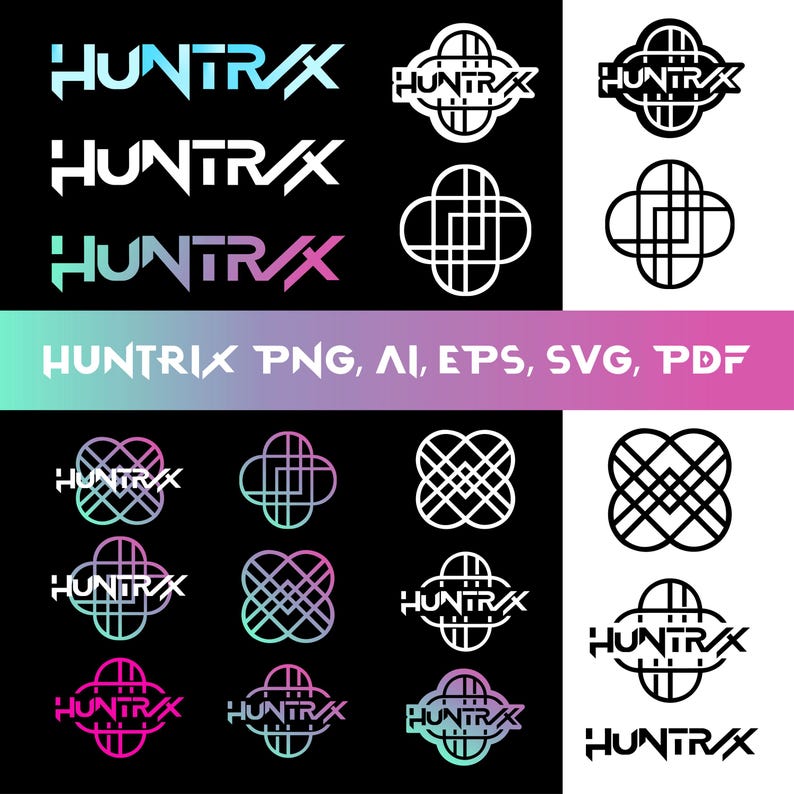 K-pop Demon Hunters Logo Bundle | Huntrix & Saja Boys SVG PNG (digital ...
