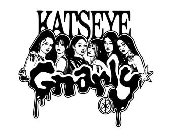 Katseye Kpop SVG PNG | Dreamwave Retro Graphics (Digital Download)