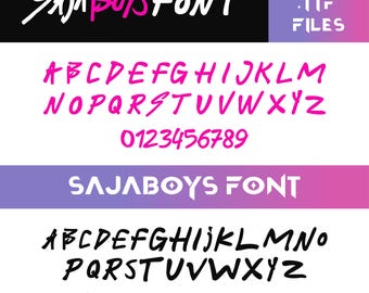 Saja Boys Schrift Bundle, K-Pop Anime Schrift (Digitaler Download)