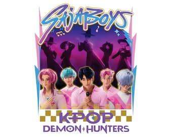 Saja Boys Kpop Demon Hunters PNG | Anime Idol Group Clipart (Digital Download)