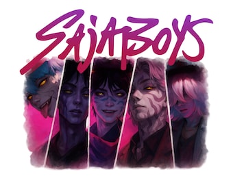 SAJA Boys K-Pop Demon Hunters PNG | Unisex Shirt Design (Digital Download)