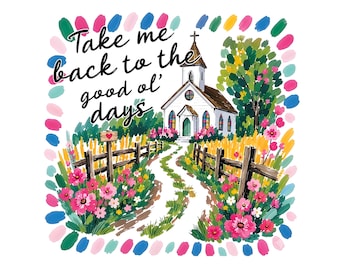 Country Church PNG | Faith Sublimation Design (Digital Download)