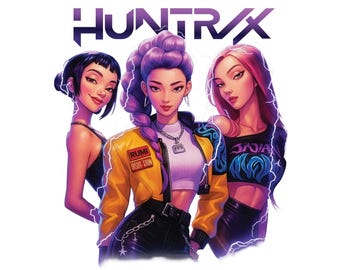 Huntrix K-Pop Demon Hunters PNG | Saja Girls Anime Fan Art (Digital Download)