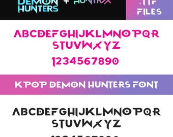 Kpop Demon Hunters Font | Huntrix Typeface (Digital Download)