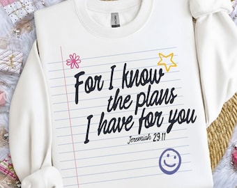 Jeremia 29,11 PNG | Retro-Design für christliche T-Shirts (Digitaler Download)