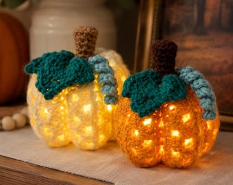Lighted Granny Stitch Pumpkin Crochet Pattern (PDF)