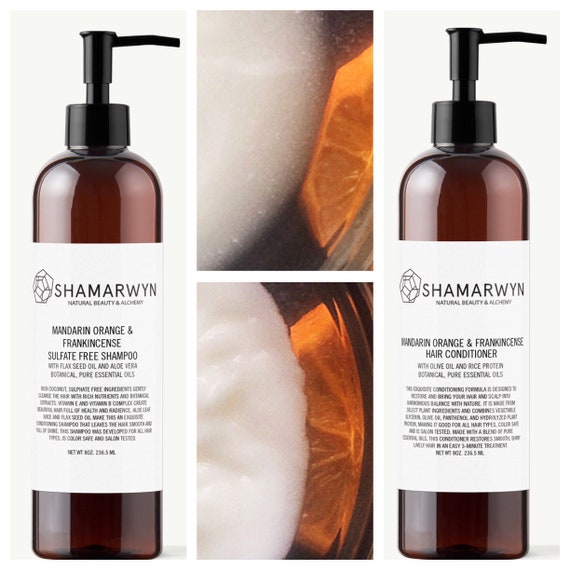 Mandarin Orange Frankincense Shampoo And Conditioner Set Etsy