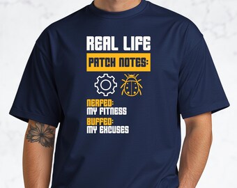 パッチノートのおもしろTシャツ｜リアルなソフトウェアアップデートTシャツ