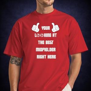 Camiseta de centrocampista de fútbol / Camiseta con estampado de jugador de fútbol