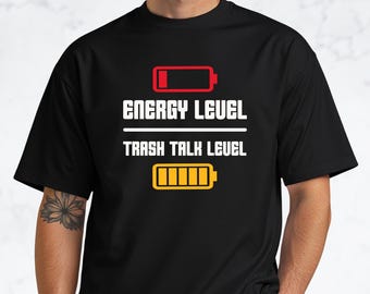 ローエナジー・ハイトラッシュトーク・ゲーミングTシャツ｜おもしろゲーマーTシャツ
