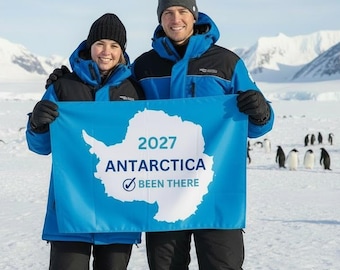 Antarctica 2027 Been There Flag | Travel Souvenir Flag | World Travel Banner | Travel Milestone Flag | Traveler Gift | Travel Decor