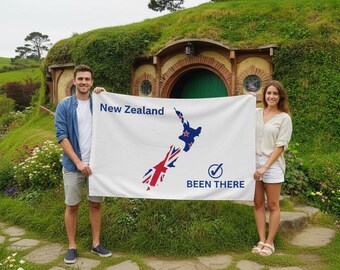 New Zealand Been There Flag | Kiwi Decor | World Traveler Gift | Travel Souvenir Flag | World Travel Banner | Travel Milestone Flag 