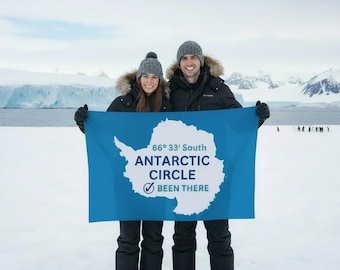 Antarctica Circle Been There Flag | Travel Souvenir Flag | World Travel Banner | Travel Milestone Flag | Traveler Gift | Travel Decor