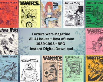 Future Wars Magazine Complete Collection 42 Issues 1989-1998 Sci-Fi Fantasy RPG History BattleTech Mecha PDFs Robotech