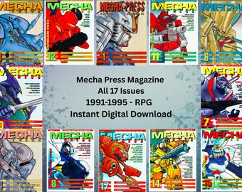 Mecha Press Magazine Collection (All 17 Issues, 1991–1995) | Sci‑Fi & Fantasy Archive PDFs  Magazines | Vintage Anime Mecha RPG | Robotech