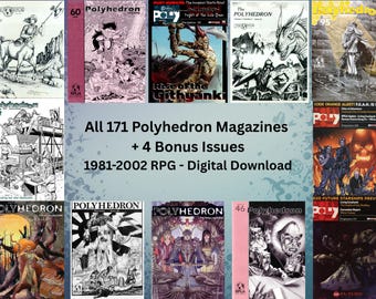 Polyhedron Magazine RPG Vintage Collection - 171 Issues + 4 Bonus | 1981–2002 | D&D, TSR| Digital Download PDF