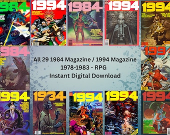 1984 Magazine / 1994 Magazine RPG Collection (All 29 Issues, 1978–1983) | Vintage Sci-Fi Fantasy  | Digital Download PDFs