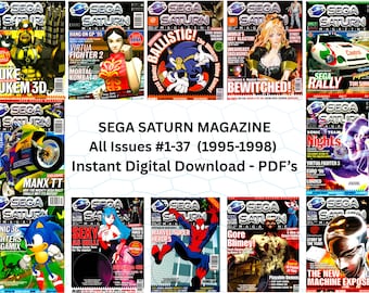 Sega Saturn Magazine - PDF Complete Collection | Issues 1-37 | 1995-1998 | Digital Download Instant Access | Retro Gaming Archive