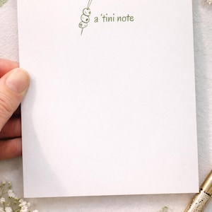 Divertente blocco note a tema Martini, formato 4x7, idea regalo di cancelleria – Olive A ’Tini Note