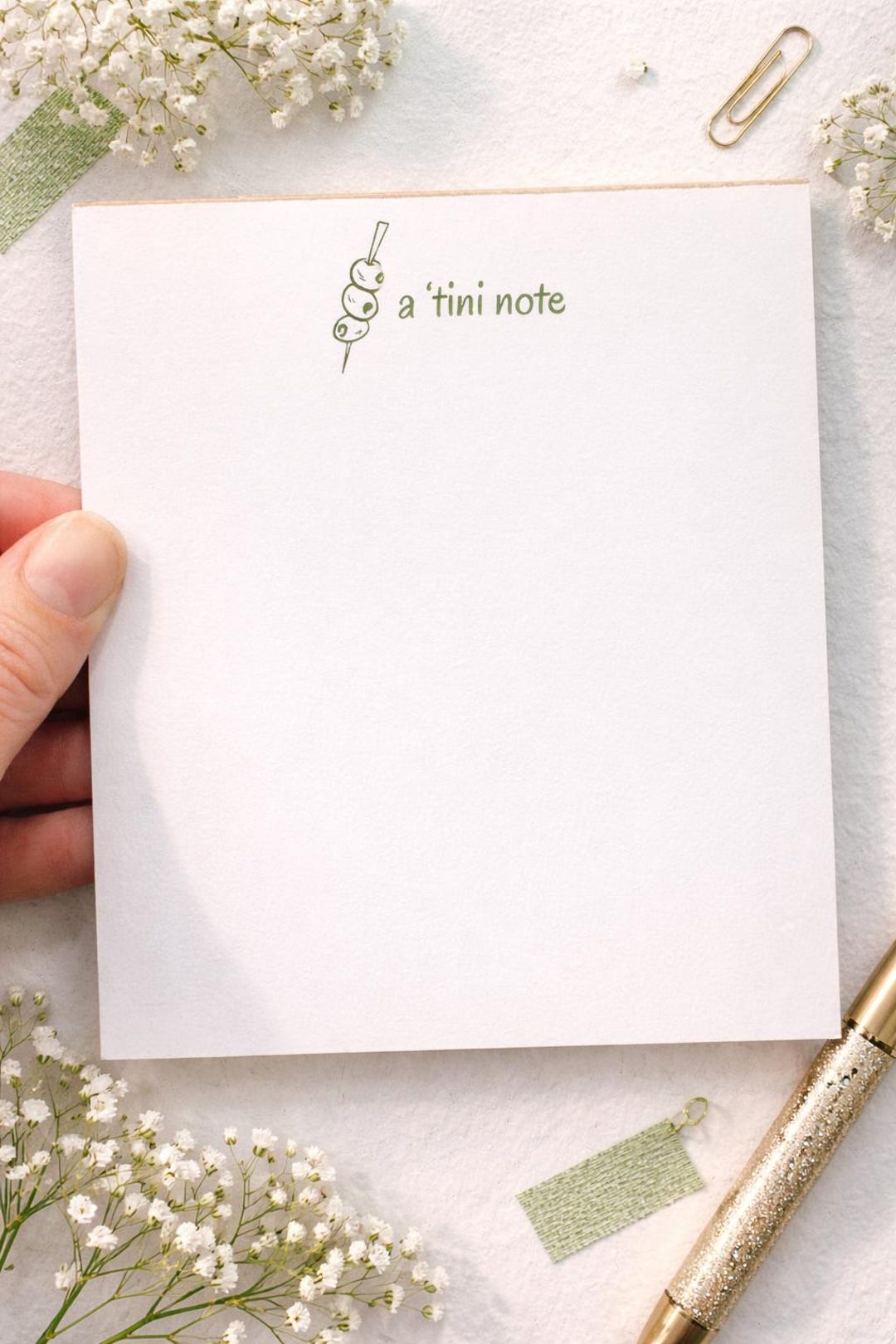 Funny Martini Notepad, 4x7 Stationery Gift – Olive A ’tini Note - Etsy