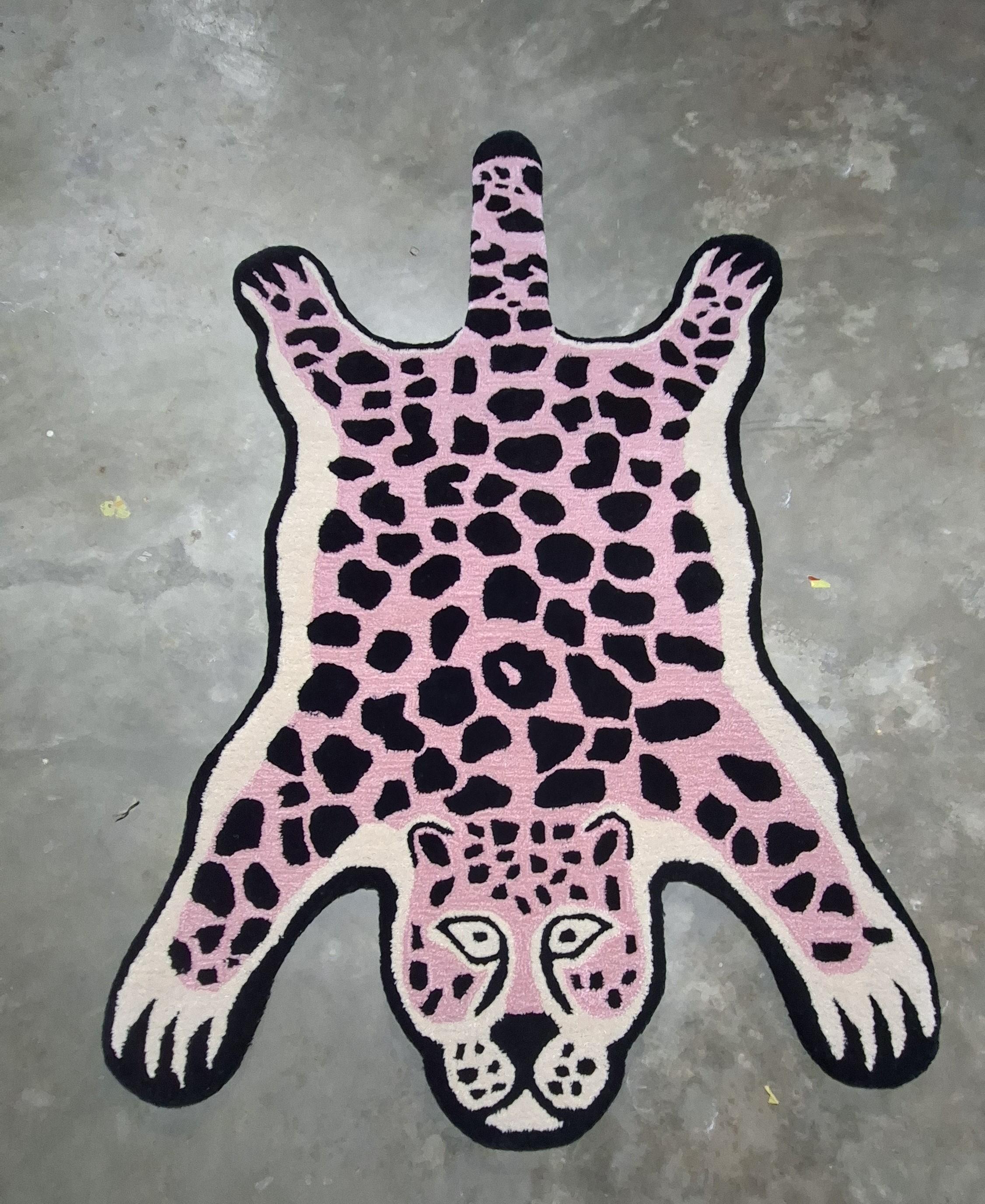 Leopard Wool Rug Buy Handmade Wool Leopard Rug, Tufted Animal Kids Room Carpet, Modern ...