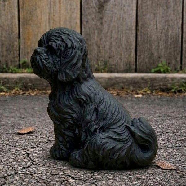 Unique Shih Tzu Dog Statue Garden Decor Shih Tzu Statue Pet Memorial Home Pet Sculpture Puppy Statue Outdoor Lawn Ornament