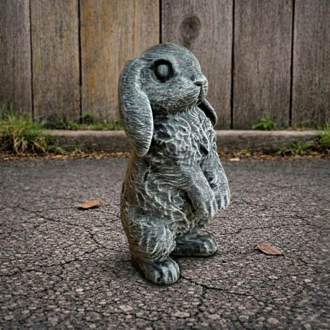 Bunny Statue Lop Ear Rabbit Sculpture Easter Bunny Figurine Garden ...