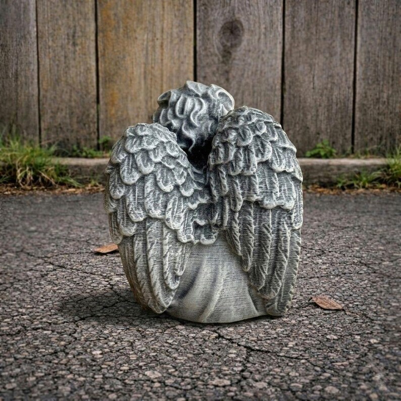 Sleeping Angel Statue Concrete Angel Sculpture Garden Angel Decor ...