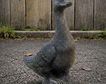 Estatua de ganso, escultura de ganso, figura de ganso de hormigón, ganso de cemento, estatua de jardín de piedra fundida, decoración de aves