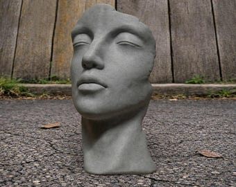 Estatua abstracta de hormigón para jardín, escultura artística de piedra, figura minimalista moderna, decoración del hogar, adorno moderno para patio, regalo artístico único